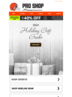 Cleveland Browns - Up To 40% Off Gifts Worth Cheering About!