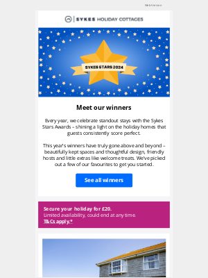 Sykes Cottages (United Kingdom) - Announcing the Sykes Stars winners ⭐
