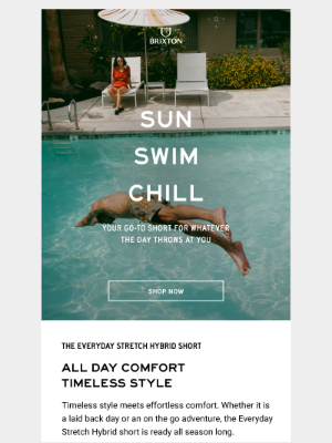 Brixton LLC - Sun. Swim. Chill. The Everyday Hybrid Shorts