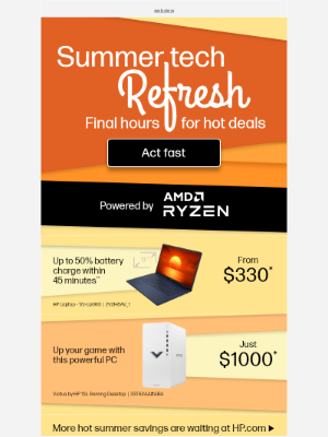 HP - Quick reminder: your summer savings are still available