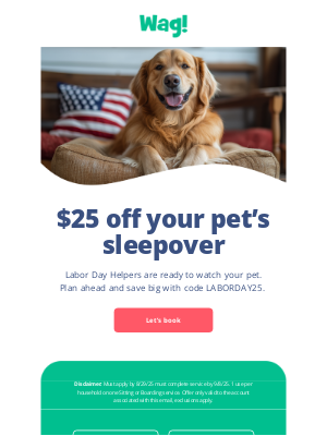 Wag - Going away for Labor Day?