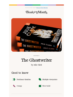 Book of the Month - Murderer? Maybe.