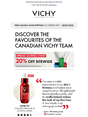 Vichy(Canada) - Your Skin, but Protected (at 20% off) 🌞