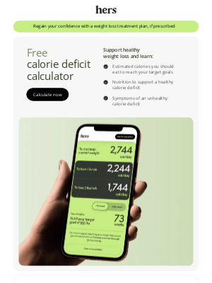 hers - Use our free calorie deficit calculator