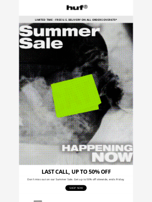 HUF Worldwide - Last Call Up To 50% Off