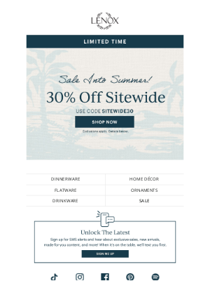Lenox - 30% Off SITEWIDE!