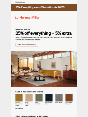 Herman Miller - Black Friday starts now: 25% off everything