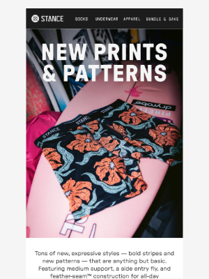 Stance - All-New Prints & Patterns, Same Comfort You Love