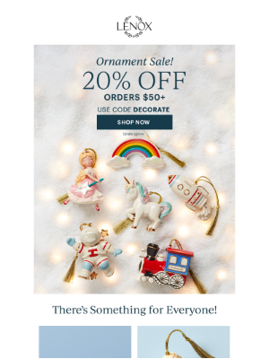 Oneida - For You: 20% Off Ornaments