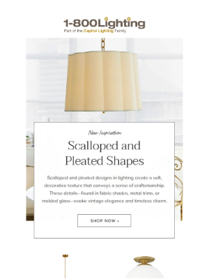 Capitol Lighting's 1800lighting - Trending Now: Scalloped and Pleated Shapes »