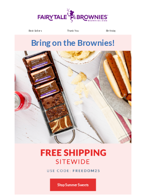 Fairytale Brownies - ❤️🤍💙 Free shipping in time for Independence Day.