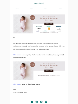 Nanobébé - Enter for the Chance to Win Our Bump & Bloom Giveaway!