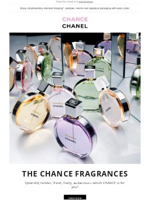 CHANEL - 5 fragrances. 5 ways to take your CHANCE.