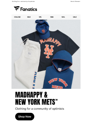 Mlbshop - Now Available: Madhappy x New York Mets >>