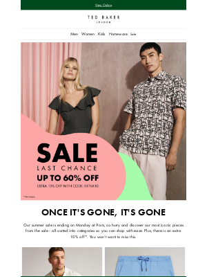 Ted Baker (UK) - Ending soon: up to 60% off sale