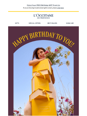 L'Occitane USA - Bernard., Happy Birthday! Your Free Gift is Waiting