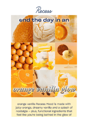 Recess - golden hour in a can ☀️🍊☁️🍦