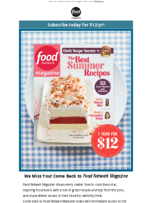 CookiesKids - We Miss You! Come Back to Food Network Magazine.
