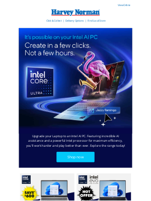 Harvey Norman (Australia) - Everything is possible with Intel AI PCs | Shop the range