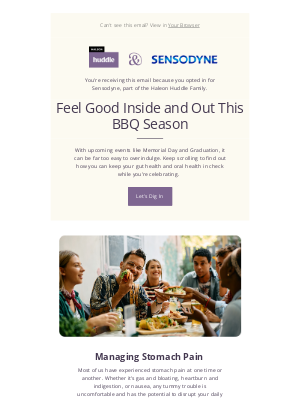 Sensodyne - Your Gut & Oral Health Newsletter for BBQ Season