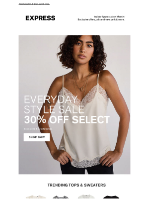 Express - EVERYDAY STYLE SALE | 30% OFF