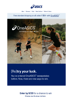 ASICS - It’s your favorite time of year, timothy