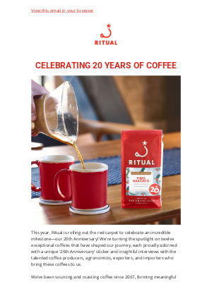 Ritual Coffee Roasters - We're Celebrating 20 Years of Coffee!