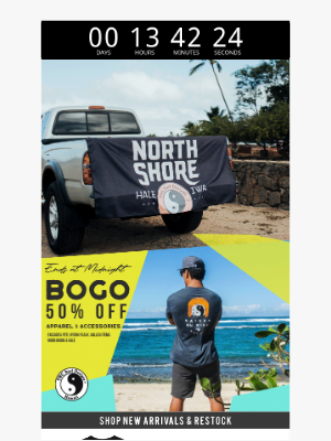 T&C Surf - FINAL HOURS! BOGO 50% ends in 3…2…1…🚨