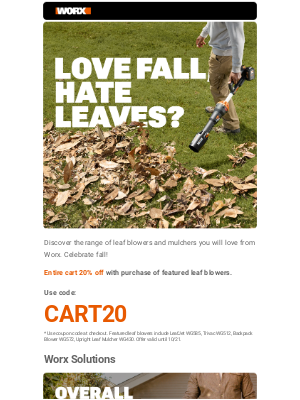 Worx - The best leaf blowers for this fall!