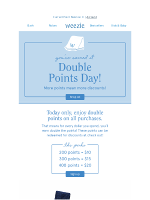 Weezie - Double Points Day ⭐