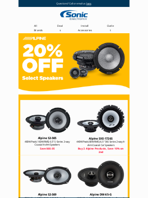Alpine Deals Are Here—Save 20% on Select Speakers!