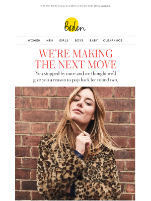 Boden USA - Thank you for creating an account