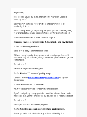 Supplement Mart (Australia) - 3 Reasons Your Recovery Isn't Working