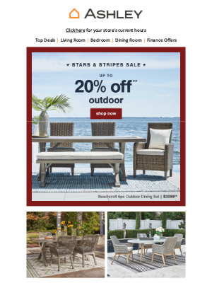 Ashley Furniture HomeStore - 🎉Stars & Stripes Summer Sale: Up to 20% Off Outdoor Furniture!