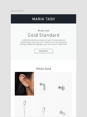 Venus by Maria Tash - Find Your Gold Tone