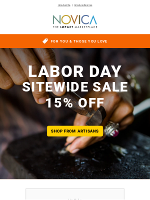 GlobeIn - 15% Sitewide ends TOMORROW