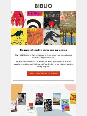 Biblio - Free shipping alert: Don’t miss out! 🚨