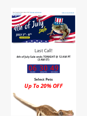 Josh’s Frogs - Hurry—4th of July Sale ends TONIGHT! 🎇