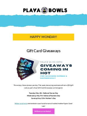 Our Gift Card Giveaways ❤️‍🔥