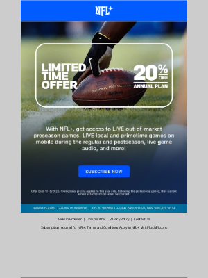 Los Angeles Chargers - Catch the preseason with a limited time offer!