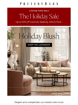 Pottery Barn - Get the Look: Holiday Blush