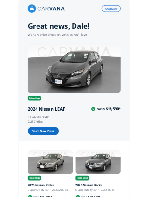Carvana - Dale, check out this 2024 Nissan LEAF + more