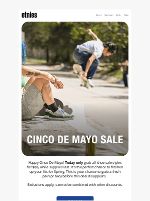 Etnies - Cinco de Mayo Sale Live Now