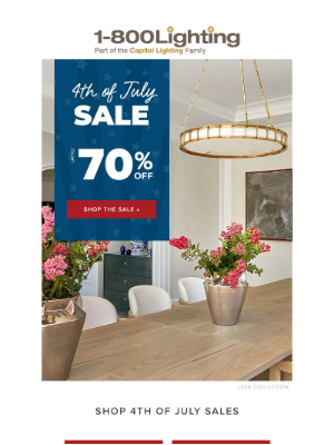 Capitol Lighting's 1800lighting - 4th of July Sale: Up to 70% OFF!