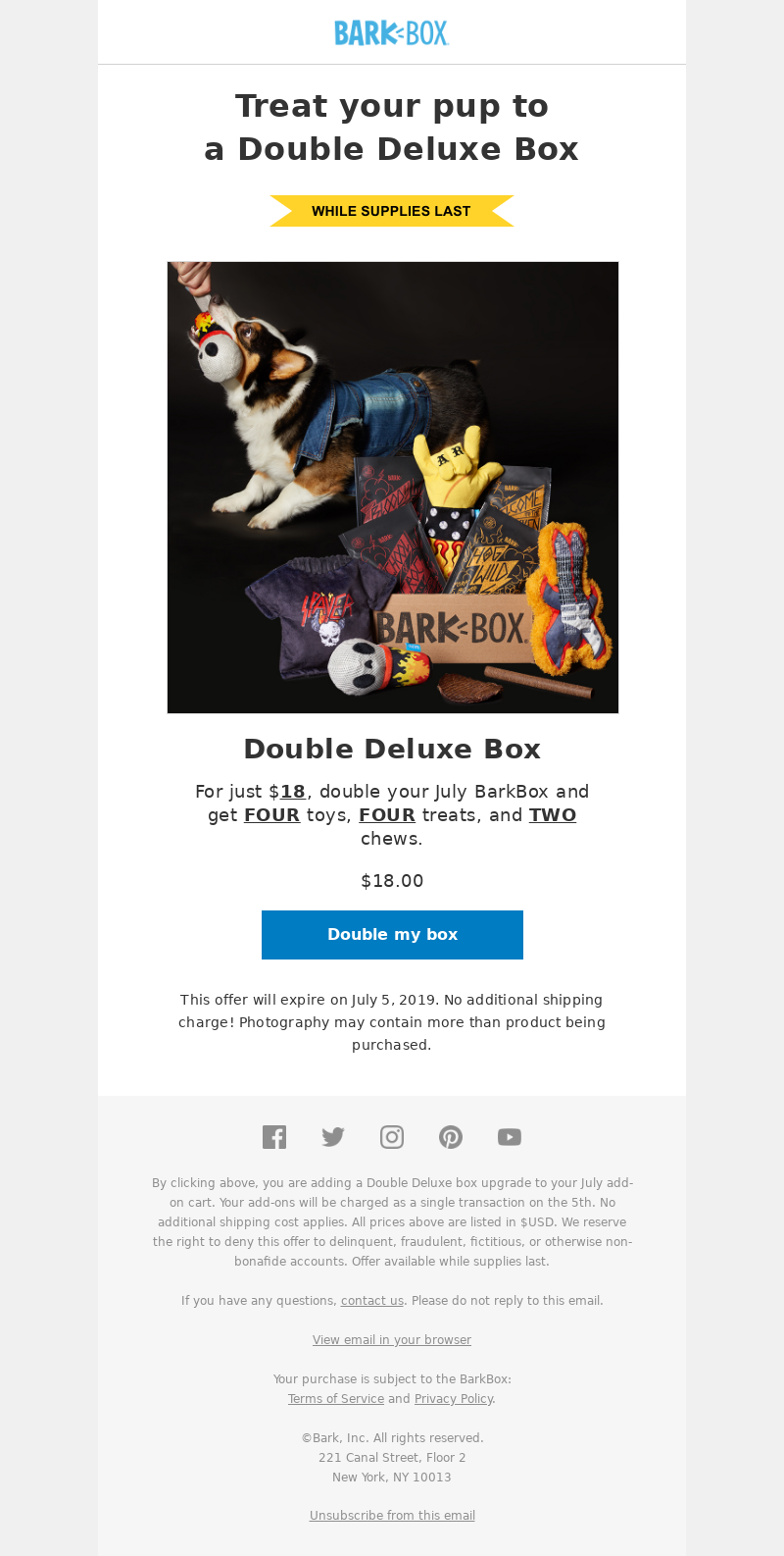 BarkBox - DOUBLE your July Box