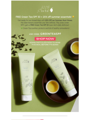 2 Days Left: 25% OFF Summer Essentials + FREE SPF!