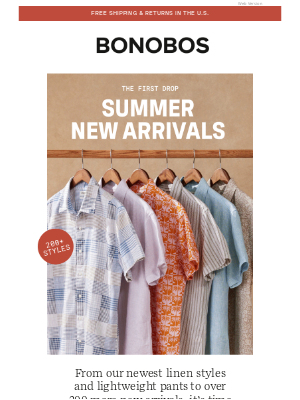 Bonobos - 200+ New Arrivals Just Landed