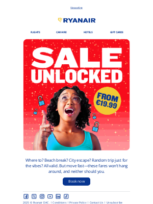 Ryanair - SALE UNLOCKED