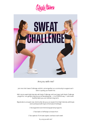 Kayla Itsines - Are you looking for a challenge?