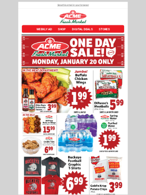 Acme Fresh Market - Game Day Savings – Monday Only! 🏈